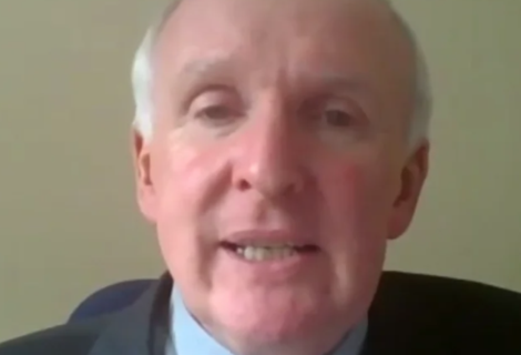 Bishop Leahy talks to Michael Long